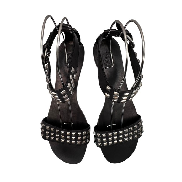 Ash Monoi Black Pyramid Studded Sandals Size 41 - Picture 4 of 8